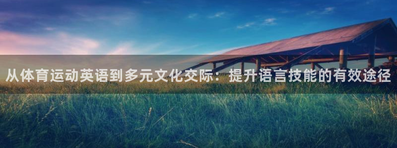 3377体育合法吗：从体育运动英语到多元文化交际：提升语言技